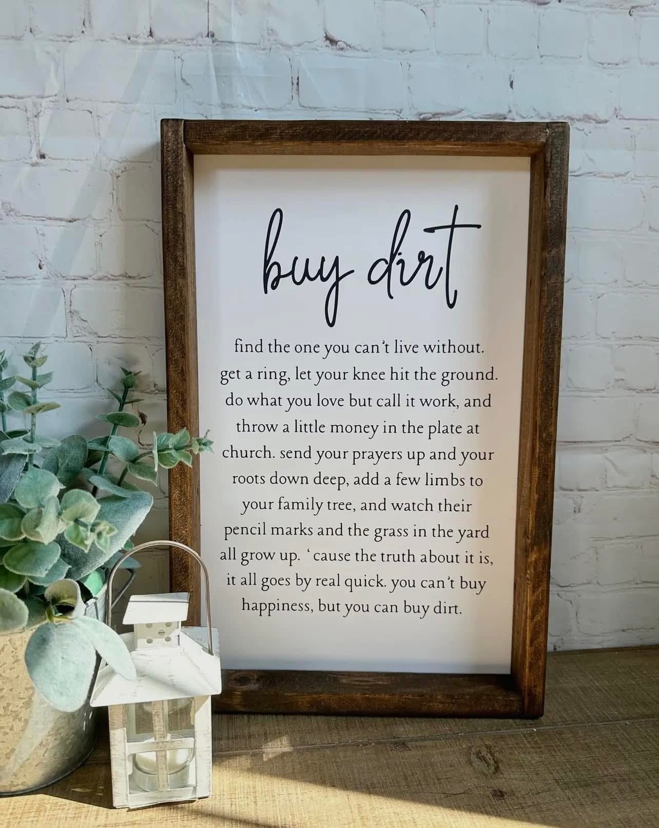 Buy Dirt Sign