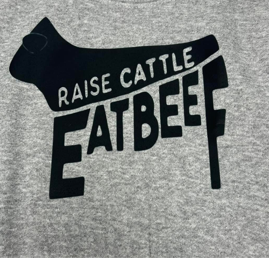 Raise Cattle Eat Beef Kids Tee