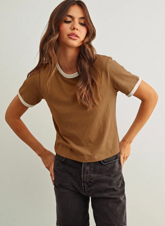 Short Sleeve Ringer Top